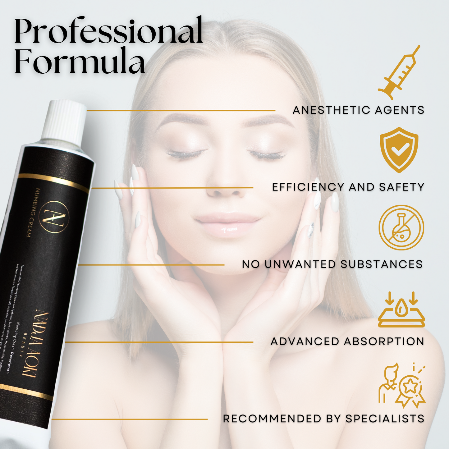 5% Lidociane PMU/Tattoo Numbing Cream Maximum Strength - Suitable for all skin treatments