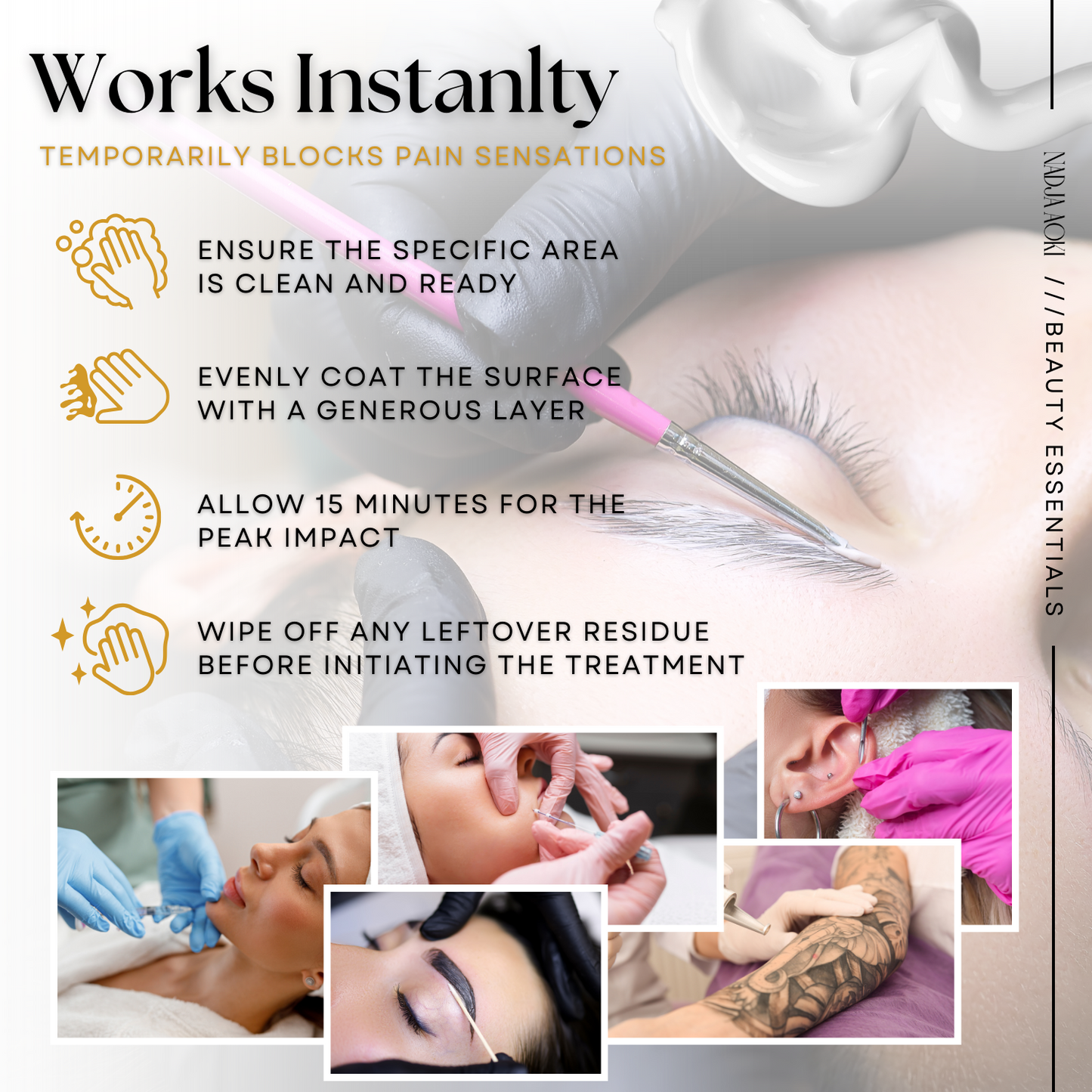 5% Lidociane PMU/Tattoo Numbing Cream Maximum Strength - Suitable for all skin treatments